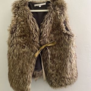 Erica Tanov faux fur vest. Designer size 0. Excellent condition.